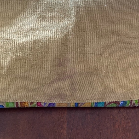 Kate McRostie Canvas Raffia Shoulder Bag Butterfly Flower - Picture 12 of 15